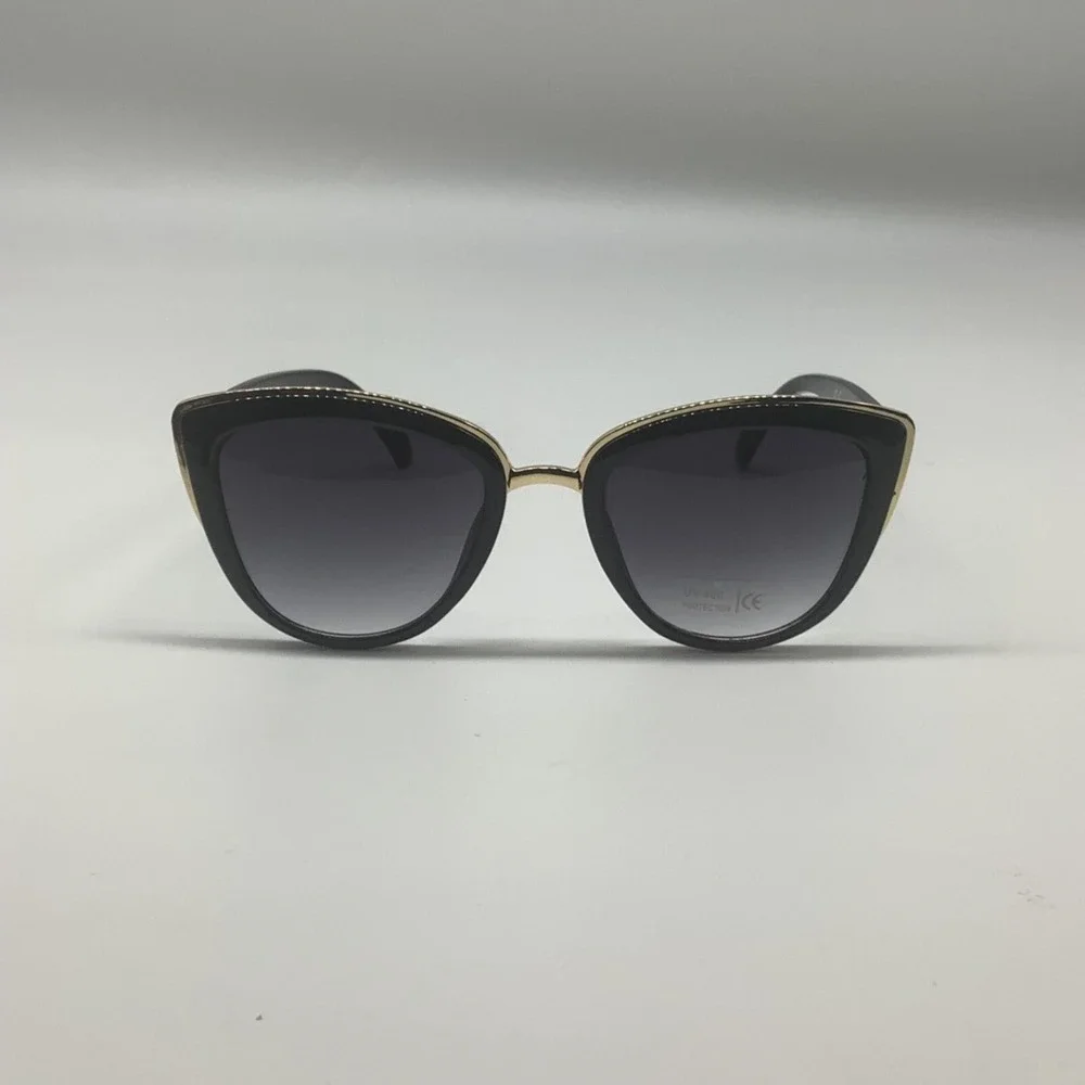 Retro Cat Eye Sunglasses‎ Women's UV400 Gradient Sunglasses Black - Picture 5 of 7